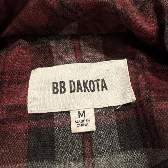 BB Dakota Womens Cardigan Academia Boho Cottage Holiday Open Red Gray Medium KP - Picture 3 of 6